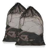 2 Pack Mesh Laundry Bags 23x34 Inch Drawstring Locking for Travel Home | Mesh bags with locking drawstring, Tear-resistant for blankets & towels, Lightweight foldable for travel/dorm