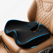 Car Seat Cushion for Driving, Sciatica Pain Relief Car Pillow and Seat Pad | Extra Large Driver Seat Cushion Offers Broad Car-Seat Coverage to Ease Hip and Tailbone Pressure During Long Drives (Black)