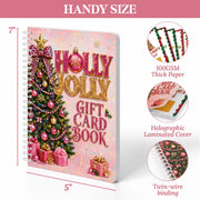 Christmas Gift Card Book for Teen, Adults, Kids, Christmas Gift for Women | Included 20 Pages, 7"x 5", Spiral Bound, 20 Double Sided Sticky Dots