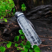 OLDLEY Water Bottle, 32oz Motivational Sports Water Bottle with Time Marker - Times to Drink - Tritan, BPA Free, Wide Mouth Leakproof, Clear (1 Bottle)