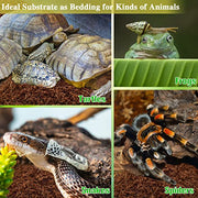 ZeeDix 2 Pack Coconut Fiber Substrate, Premium Coco Coir Reptile Substrate | 100% Coconut Husk Terrarium Bedding for Reptiles, Tortoise, Bearded Dragon, Gecko, Snake, Hermit Crabs, Frogs, Tarantula