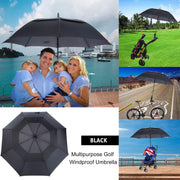 MRTLLOA Extra Large Golf Umbrella,54/62/68/72 Inch Automatic Open Umbrella | Double Canopy Vented Windproof, 210T Pongee Fabric Waterproof , Large Umbrellas for Rain Heavy Duty, Big Umbrella, Oversized
