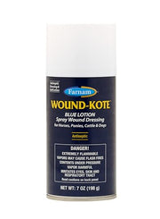 Farnam Wound-Kote Blue Lotion Spray Wound Care for Horses 7 Oz. | Effective against bacterial infections common in skin lesions, surface wounds or minor cuts of domestic animals