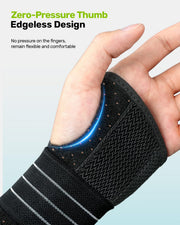 Rakiie Carpal Tunnel Wrist Brace Ergonomic Night Splint, Gray | Breathable Fabric, 3 Metal Stabilizer, Ideal For Work, Arthritis, Tendonitis Relief, Fits Men Women, Right Hand Medium