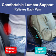 BYMECOST Lumbar Support Pillow for Car, Memory Foam Car Back Cushion | Car Seat Back Pillow for Driving, Adjustable Strap, Ergonomic Lower Back Support Pillow, Office Chairs and Wheelchairs