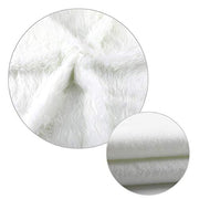 Konsait Plush Christmas Tree Skirt - Round Snow White Xmas Tree Mat Base Cover for Holiday Home Decorations,31Inch/78CM
