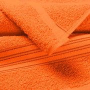 BOUTIQUO 100% Cotton 2 Pack Bath Towel Set 28x55, Eco-Friendly Large Bath Towels, Compact Quickdry Lightweight Soft & Highly Absorbent Bath Towel, Ideal for Everyday Gym Travel Camp Pool - Orange