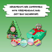 Treemendous Ornament Decorator Refill Kit - 12 White Plastic Ball Ornaments | 3-Inch Diameter, DIY Crafting, Paintable Spheres, Ages 3 and Up, Storage Box Included