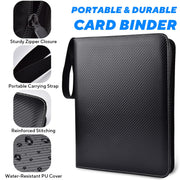 ULLTOON Portable 9-Pocket Trading Card Binder, Holds 1080 Cards | 60 Removable Double-Sided Sleeves, Baseball Card Binder Card Storage Organizer Album for Boys, Girls, Sports & Game Cards