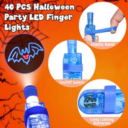 40 PCS Halloween Party Favors for Kids Light Up Finger Lights, Halloween Glow in the Dark Toys Bulk Goodie Bags Stuffers Fillers Non Candy Trick or Treat Toys Halloween Prizes Classroom Party Supplies