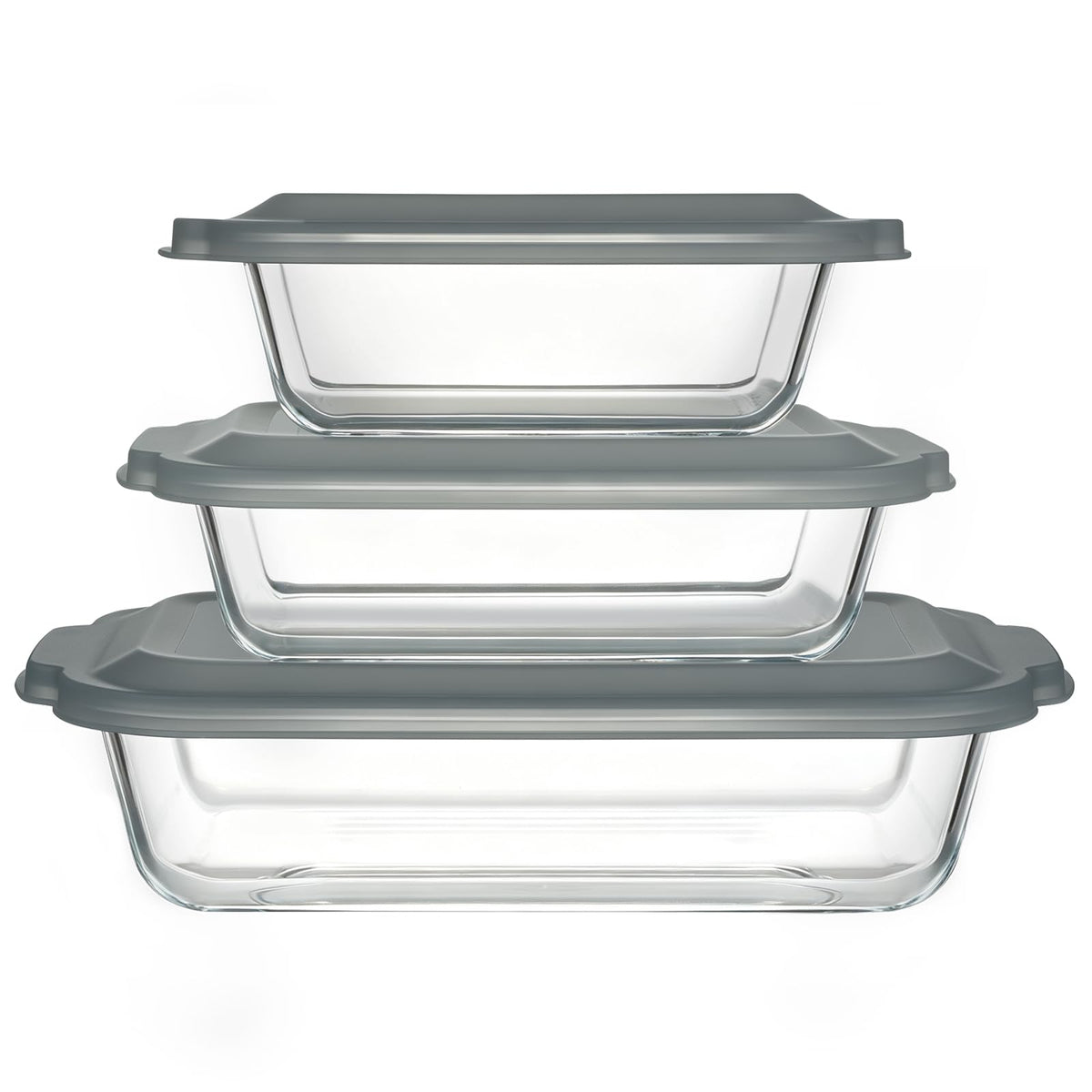 M MCIRCO 6 Piece Extra Deep Glass Baking Dish with Lids, BPA free | Rectangular Glass Bakeware Set, Baking Pans for Lasagna, Casserole Dishes, Microwave, Oven, Freezer, Dishwasher