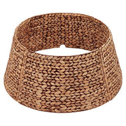 CENBOSS Rattan Christmas Tree Collar, Brown Wash, 24 inch | Easy to Assemble & Store