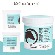 COAT DEFENSE Trouble Spot Drying Paste for Horses - Natural Equine Wound Care That Provides Safe & Effective Relief from Scratches, Sweet Itch, Summer Sores, Proud Flesh, Mud Fever, Girth Rot (10 Oz)