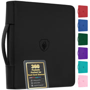 Fabmaker Top Load Binder Holds 360 Cards, Portable Card Binder with Handle | Side Loading Trading Card Storage for 3" x 4" Hard Card Sleeves, Collectible Card Album Case for Games, Sports Cards