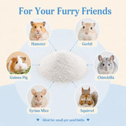 Sukh Hamster Sand Bath - White Fine Silica Sand, Hamster Hides & Cleaning | Dust Free Sand Bath for Hamster, Guinea Pig, Chinchilla, Gerbil, Syrian Mice, Small Pet Cage Bedding Accessories,14oz