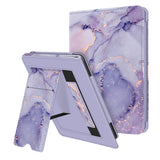 Fintie Stand Case for 6" Kindle 11th Generation 2024/2022, Lilac Marble | Foldable Kickstand PU Leather Cover, Card Slot & Hand Strap, Auto Sleep/Wake, for All-New Kindle 2024/2022 11th Gen e-Reader