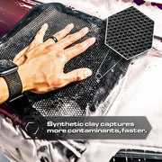 Blackline Synthetic Clay Towel 12"x12" - Clay Bar Alternative, Detailing | Synthetic clay towel lifts tar, sap & road film for a glass-smooth finish. Smoother than a clay bar, reusable, preps for wax