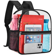 Clear Backpack for Stadium Events Sports Fan Backpack Stadium Bag 12x6x11 | Transparent Security Backpack,Heavy Duty PVC Small Clear Bag for Concerts, Sports,Work,School