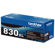 Brother TN830XL Toner Cartridge, Genuine Black High Yield | Compatible with DCP-L2640DW and HL-L2460DW; yields up to 3,000 pages for monochrome laser printers