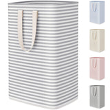 Lifewit 75L Large Collapsible Laundry Basket with Extended Handles, Grey | Foldable Laundry Hamper, Tall Dirty Clothes Basket, Waterproof, Freestanding Design for Bedroom, Bathroom, College Dorm