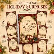 Christmas Gift Card Book for Adults, 5x7 Spiral Bound Gift Card Holder | 12 Surprise Pages | Add Gift Cards or Cash | Write-In Notes | Holiday Keepsake | Stocking Stuffer for Women