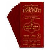 10 Pack Christmas Money Holders for Cash, Christmas Cards with Envelopes, Gift Cards, Holiday Presents, North Pole Bank Vault, Fun Cash Presentation, Unique Way to Wrap Money