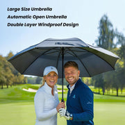MRTLLOA Extra Large Golf Umbrella,54/62/68/72 Inch Automatic Open Umbrella | Double Canopy Vented Windproof, 210T Pongee Fabric Waterproof , Large Umbrellas for Rain Heavy Duty, Big Umbrella, Oversized