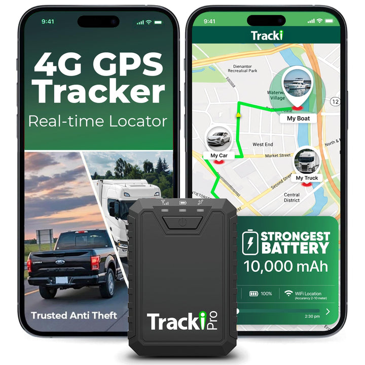Tracki Pro GPS Tracker for Vehicles, 4G LTE, Long Battery Life | Magnetic, Assets & Car Real-Time Tracking, Subscription Required, Cancel Anytime, Hidden
