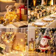 litogo 4 Pack Fairy Lights Battery Operated with Timer, 10FT String Lights | 30 LED Mini Fairy Light, Waterproof Soft Wire Lights for Indoor Home Bedroom Wedding Christmas Decorations, Warm White