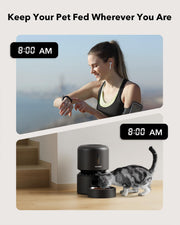 PETLIBRO Automatic Cat Feeder, Timed Dry Food Dispenser for Cat & Small Dog | Programmable Pet Feeder with Portion Control, Airtight Storage, Voice Meal Call, Dual Power Supply, Anti-Jam Design, 3L Black