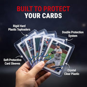 Ultra Pro 3" x 4" Clear Regular Toploader & Card Sleeves Bundle, 200 Pack | Durable Rigid Plastic Protection for Valuable Collectible Cards with Crystal Clear Display During Storage, Trading & Shipping