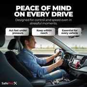 SafeProX 2 in 1 Emergency Escape Tool, Life Saving Car Window Breaker & Seatbelt Cutter - Car Window Hammer for Quick Accident Aid & Safety on The Go with Seat Belt Cutter. (Pack of 2)