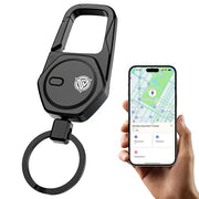 Oaridey Keychain, Works with Apple Find My Only, Carabiner Car Key Chain with GPS Tracker, Heavy Duty Key Finder for Luggage, Anti-Lost Key Tracker with 2-Year Battery Life, High-Precision, Black