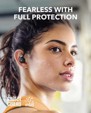 Soundcore Sport X20 by Anker Noise Cancelling Workout Earbuds, Ear Hooks | Rotatable and Extendable Ear Hooks, Deep Bass, IP68 Waterproof, Sweatproof, Dustproof, 48H Playtime, Sport Earbuds for Gym