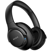 KVIDIO Bluetooth Headphones Wireless Over Ear Headsets 65H Playtime | Deep Bass, HiFi Stereo, Bluetooth 6.0, Microphone, Comfortable Fit, Foldable, Lightweight, Low Latency for Travel Home Office
