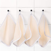 Tatuo 5 Pcs Exfoliating Face and Body Wash Cloths Towel, Beige | Weave Loofah Towel for Body Face, Dual-sided Exfoliating Scrub Massage Cloth, Shower Texture, 10.23x8.66 Inch