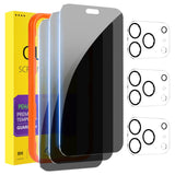 PEHAEL for iPhone 18 Pro Max Privacy Screen Protector+Camera Lens Protector | 3+3 Pack, Installation Frame, Cleaning kits, Anti-Spy Private, Anti-Scratch, 9H Tempered Glass, Case Friendly