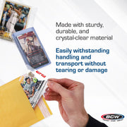 BCW Resealable Team Set Bags – 100 Count | Holds 35 Loose Cards or 5 Standard 35pt Toploaders | Fits Magnetics up to 108pt | Acid-Free Team Bags for Trading Cards & Shipping