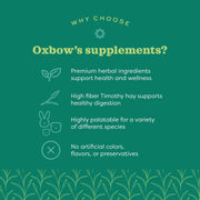 Oxbow Digestive Support Rabbit & Guinea Pig Supplement, Timothy Hay, 4.2 oz | Digestive Support, Timothy Hay, Rabbits, Guinea Pigs, Supplement, Chicory Root, Ginger Root, Chamomile, Healthy Digestion