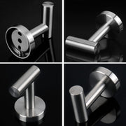 NearMoon Bath Towel Hooks- SUS 304 Stainless Steel Robe Hook Holder, Heavy Duty Coat Hook for Bathroom Livingroom Hotel Kitchen Garage, Wall Mounted- 4 Pack (Brushed Nickel)