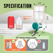 Choco Nose No-Drip Small Animal Water Bottle - Leak-Proof Patented Nozzle Helps Prevent Pet Cage Mess & Wet Bedding - Guinea Pig, Rabbit, Ferret, Hamster - BPA Free, Easy Install, 10.2 fl oz (C128)