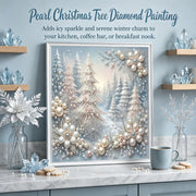 CHWGLFGG 5D Forest Pearl Diamond Art Kits for Adults Beginners 12x12inch | DIY 3D Christmas Tree Special Shape Plastic Pearl Painting Kit for Adult Gem Art Crafts Home Wall Decor