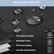 CAR PASS Waterproof Car Seat Covers Front Seats Only with 5mm Composite EVA, Neoprene Car Seat Cover with Separate Headrest Cover, Quick Setup Universal Fit for Car SUV Trucks,Airbag Compatible（Gray