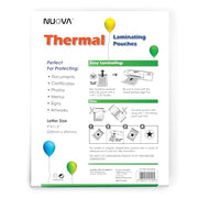 Nuova Premium Thermal Laminating Pouches 9" x 11.5", Letter Size, 3 mil, 100 Pack (LP100H)