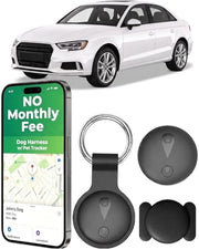 GPS Tracker for Vehicles, Real-Time Undetectable GPS Tracker for Car - No Monthly Fee & SIM Card for Hidden Magnetic GPS Locator for Android and iPhone, Ultra-Slim, IP68 Waterproof, Safe & Durable