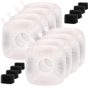 Pet Fountain Filters Compatible with 95Oz/2.8L Dog Water Fountain (8 Filters&8 Sponges)