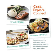 eat2explore Cooking Kits for Kids 17 Pcs – Interactive & Educational Kids Cooking Sets Real for Ages 5 and Up,3 Recipe Cards & Global Ingredients – Fun for Young Chefs (Japan Edition)