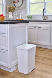 Rev-A-Shelf Double Pullout Garbage Trash Cans for Kitchen Cabinets, 35 Qt | Replacement Large Capacity Waste/ Recycling Bin Only for Kitchen Cabinet Pullouts, White, RV-35-52
