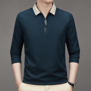 🔥Buy 2 Free shipping🔥Men's Business Casual Solid Color Lapel Base T-shirt