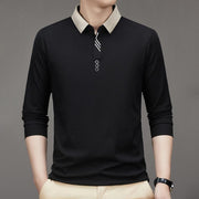 🔥Buy 2 Free shipping🔥Men's Business Casual Solid Color Lapel Base T-shirt